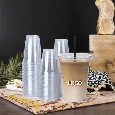Custom Brand Printed Transparent PET Beverage Cups For Cold Drinks Custom Brand Printed Transparent PET Beverage Cups For Cold Drinks